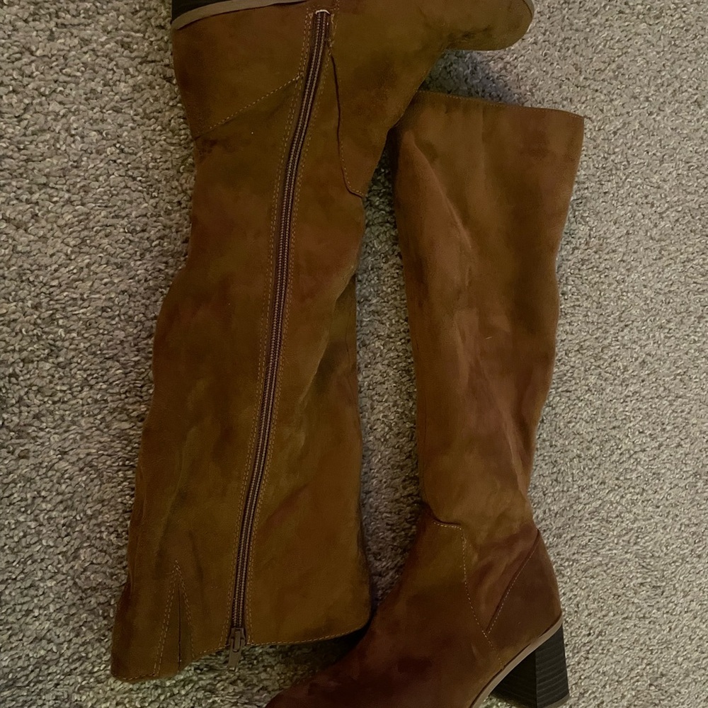 Universal Thread Tan Over the Knee Boots